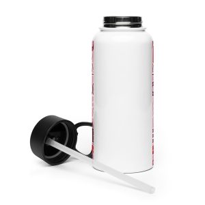 Edelstahl Trinkflasche mit Strohhalm