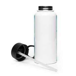 Edelstahl Trinkflasche mit Strohhalm