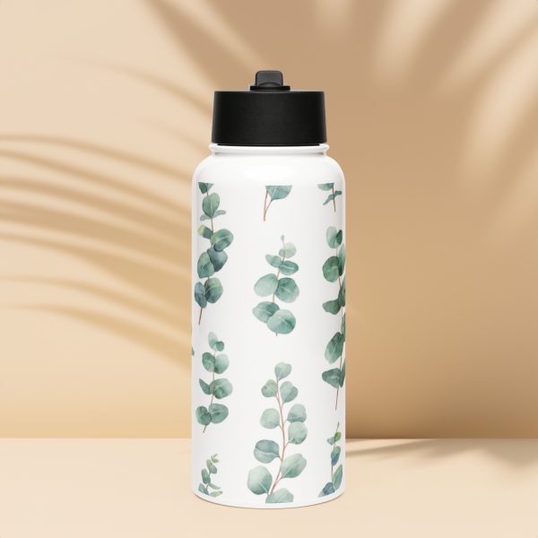 Edelstahl Trinkflasche mit Strohhalm – Bild 4