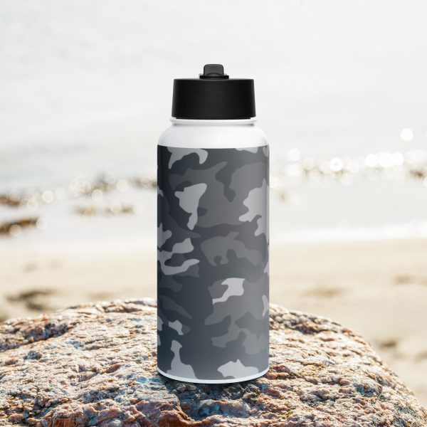 Edelstahl Trinkflasche mit Strohhalm – Bild 4